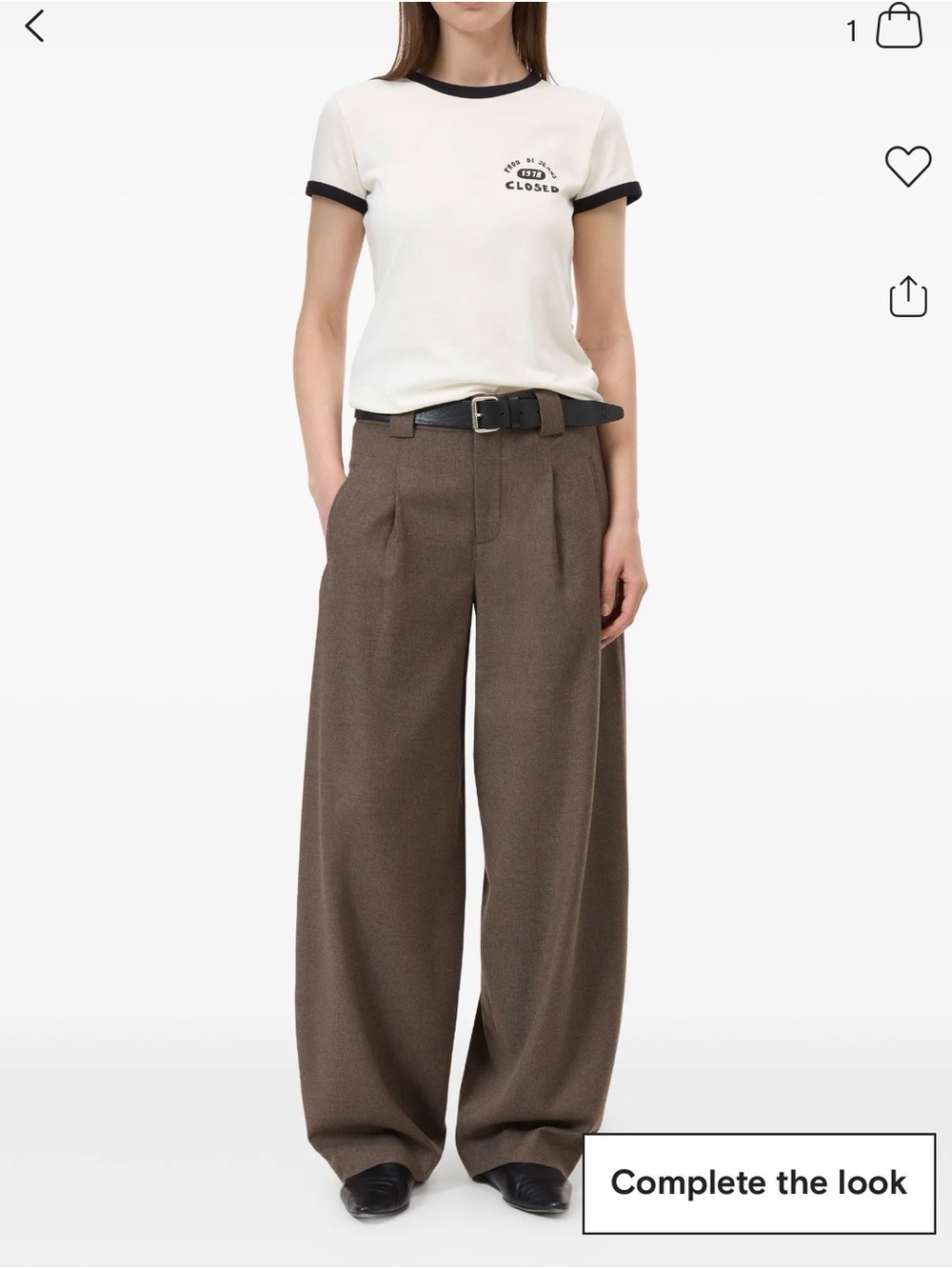 CLOSED Wendlyn pleated Wool Trousers in Brown Size 26 BRAND NEW! ❤️